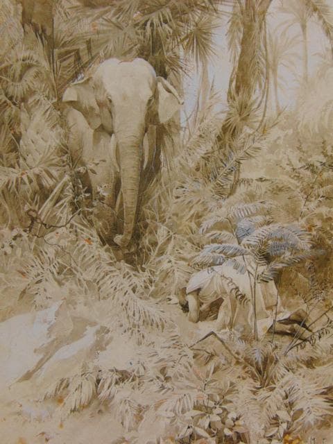 アルフォンス・ミュシャ、「白い象の伝説」の挿絵　2、希少な画集より