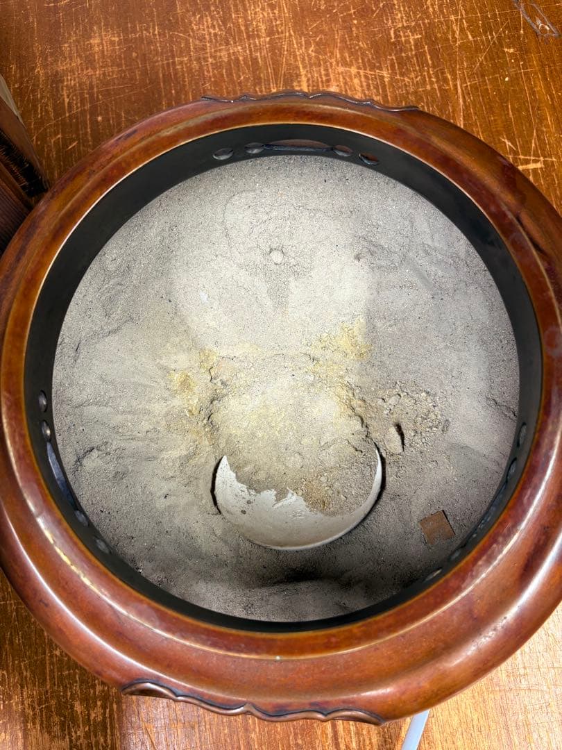 釜師 庄司儀兵衛 風炉釜 唐銅朝鮮風炉 真形釜 釜 茶道具 茶器 釜環 共箱付き