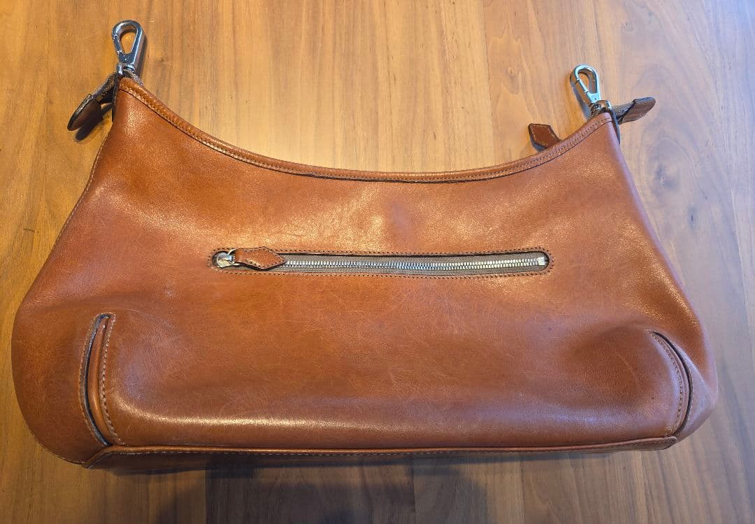 万双　双鞣和地　2WAY　ショルダーバッグ　キャメル