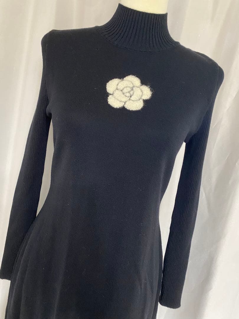 M'S GRACY エムズグレイシーフラワーモチーフ タートルワンピース