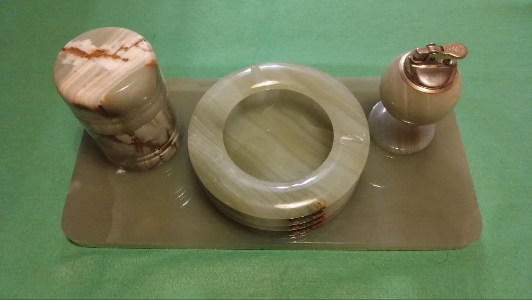 天然オニキス４点灰皿セット