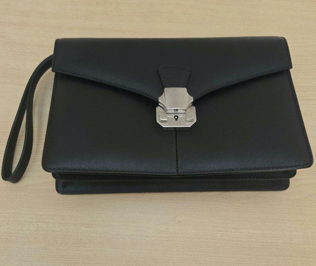 dunhill ダンヒル サイドカー レザー クラッチバッグ セカンドバッグ