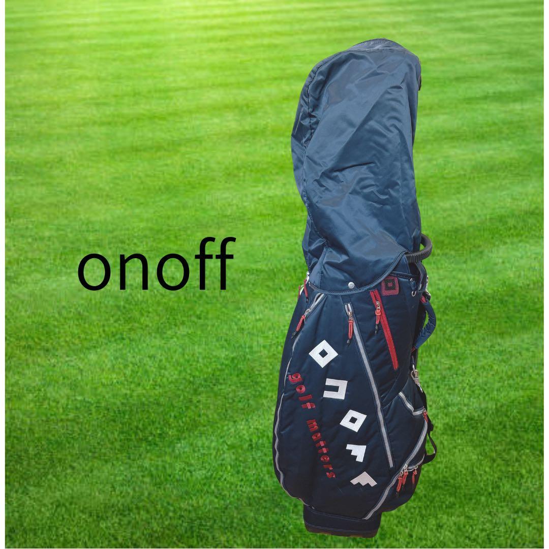 K441 美品onoff オノフ ナイロンツイル ネイビー キャディバッグ