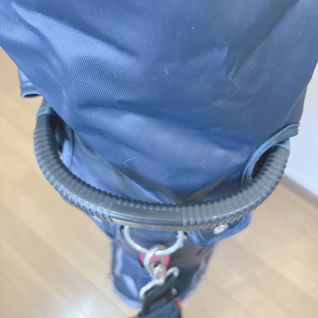 K441 美品onoff オノフ ナイロンツイル ネイビー キャディバッグ
