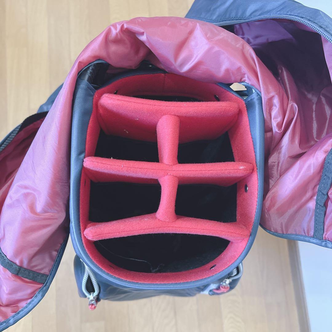 K441 美品onoff オノフ ナイロンツイル ネイビー キャディバッグ