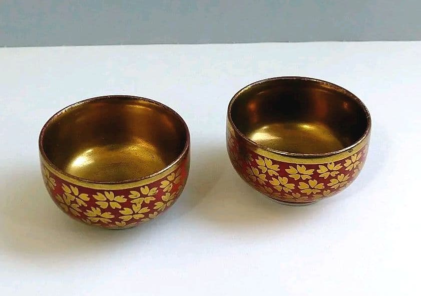 永楽善五郎　即全　ぐい呑　盃　千家十職　京焼　金襴手　レア　茶道　桜　酒器　希少