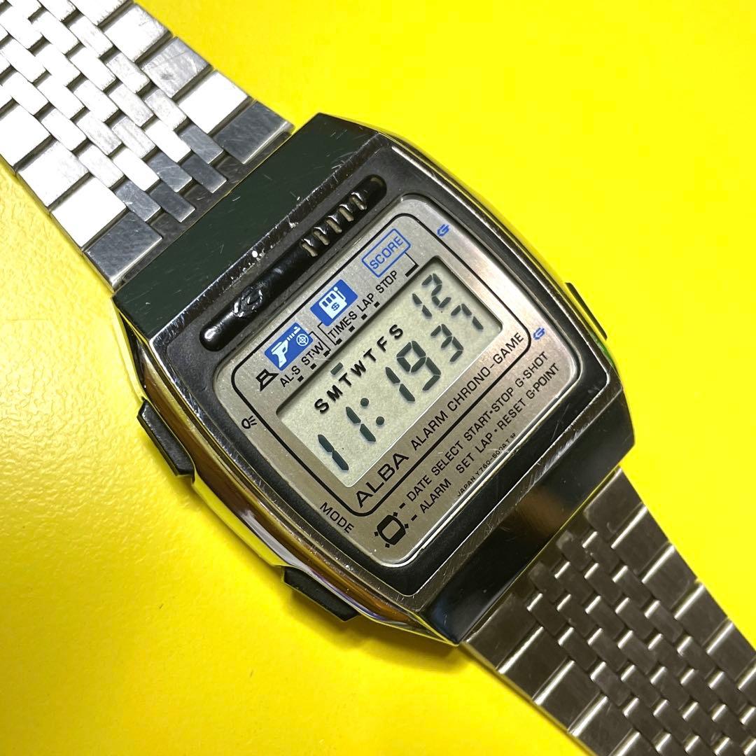 【ゲーム付時計】SEIKO ALBA ALARM CHRONO-GAME 腕時計