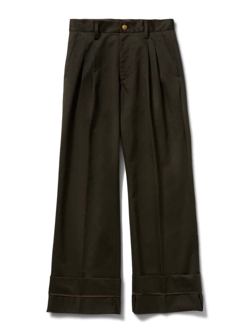 【新品・aLORS】Pantalon chino 【a】ダークエスプレッソカーキ
