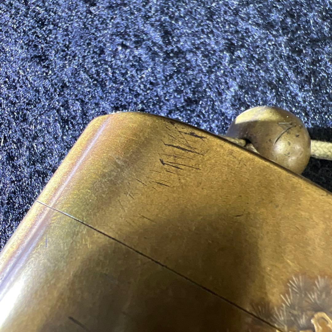 江戸時代　極上蒔絵山水人物画五段印籠、木彫根付　木箱付　東Y8-0128☆2F