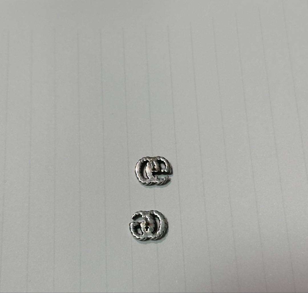 シルバー ツイストデザイン ピアス