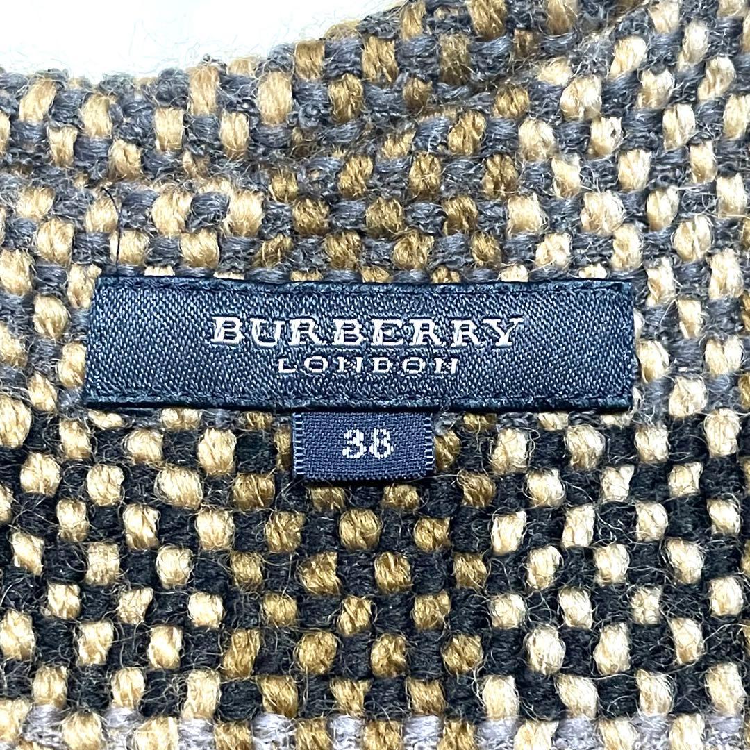 バーバリーロンドン ノースリーブ ワンピース メガノバチェック ブラウン 38