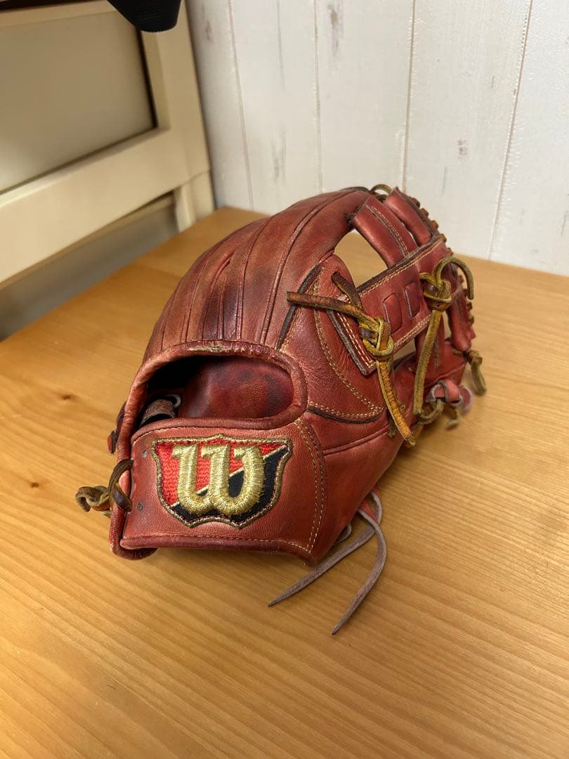 Wilson 赤 硬式グローブ 右投げ用