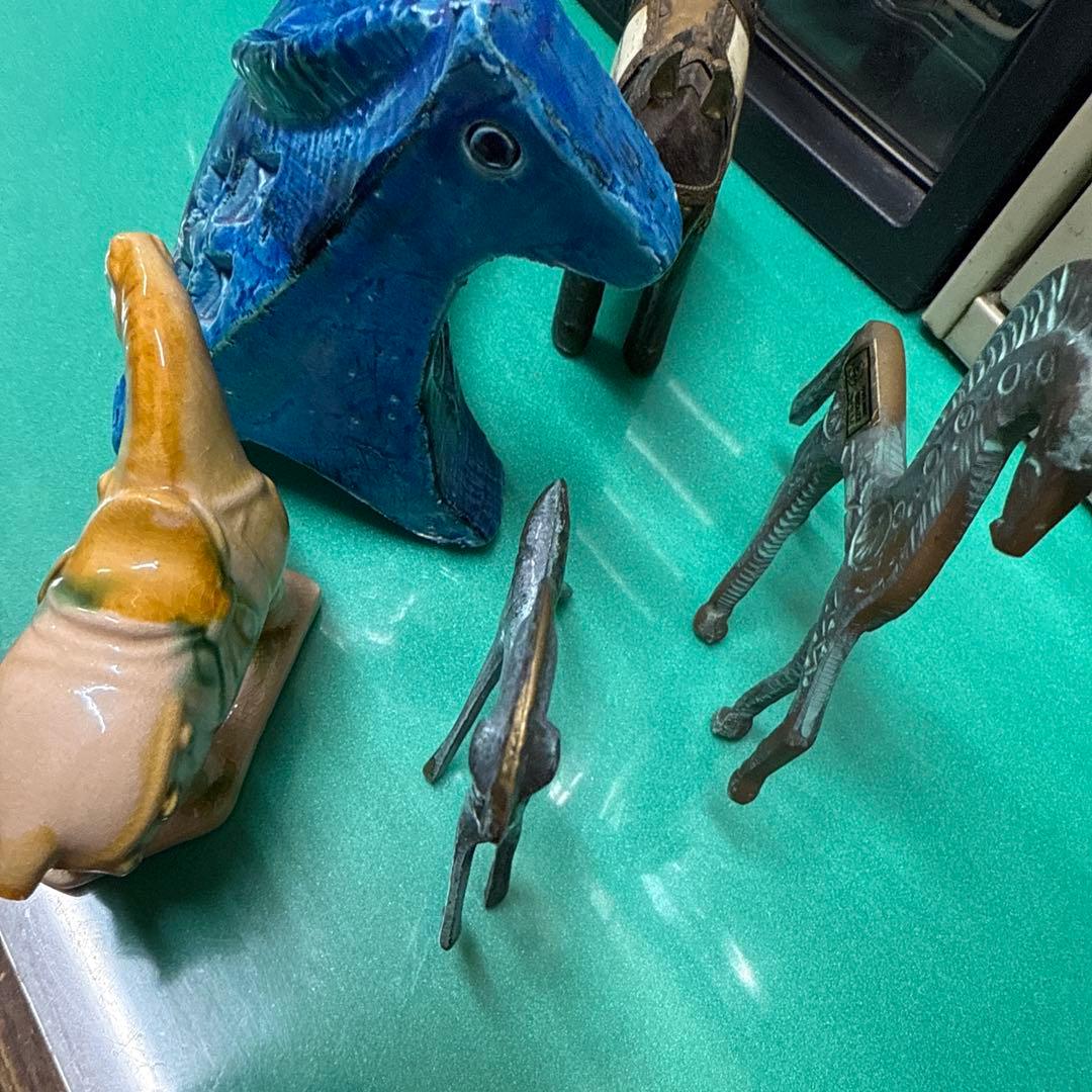 馬のオブジェ ヴィンテージ インテリア 木製　炻器　銅製　まとめ売り