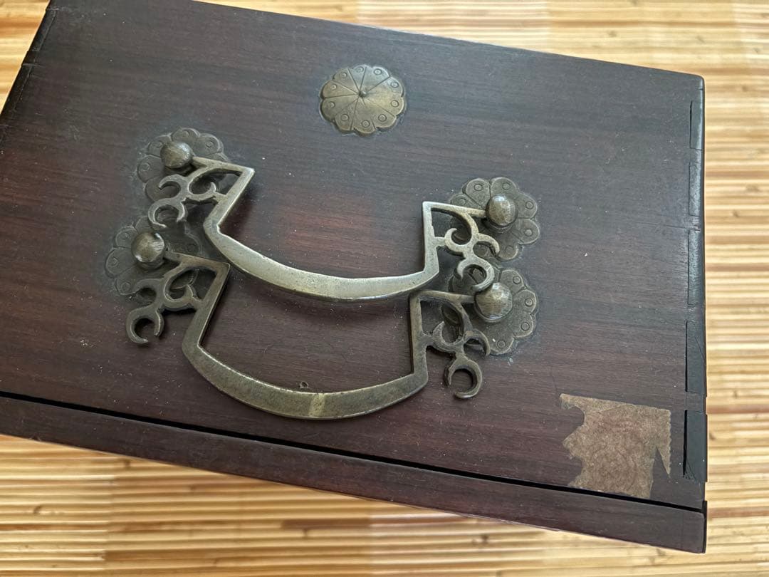 木箱入り麻雀セット　長楽　アンティーク