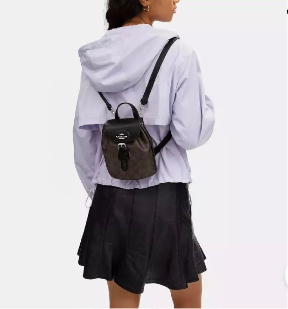 【新品・未使用】 COACH シグネチャー バケットバッグ 黒　ブラック