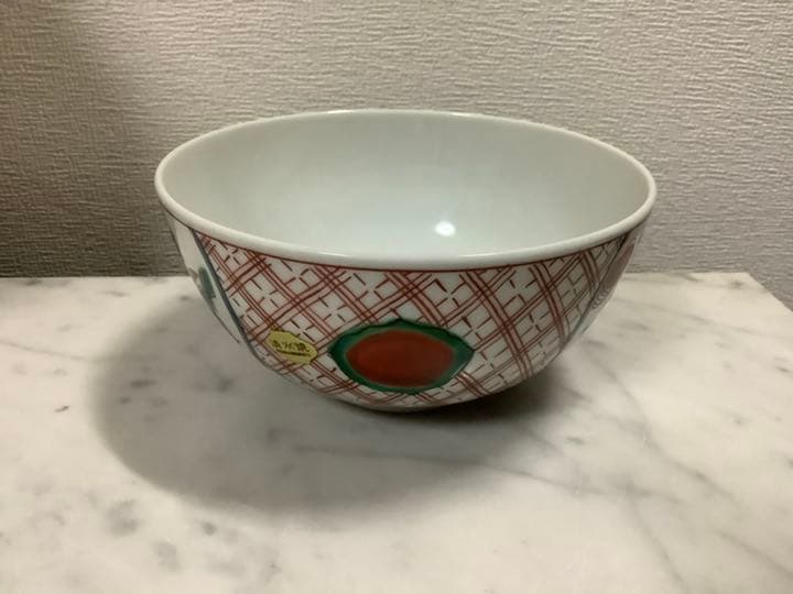 清水焼　赤絵小紋　奈良茶揃い　五客