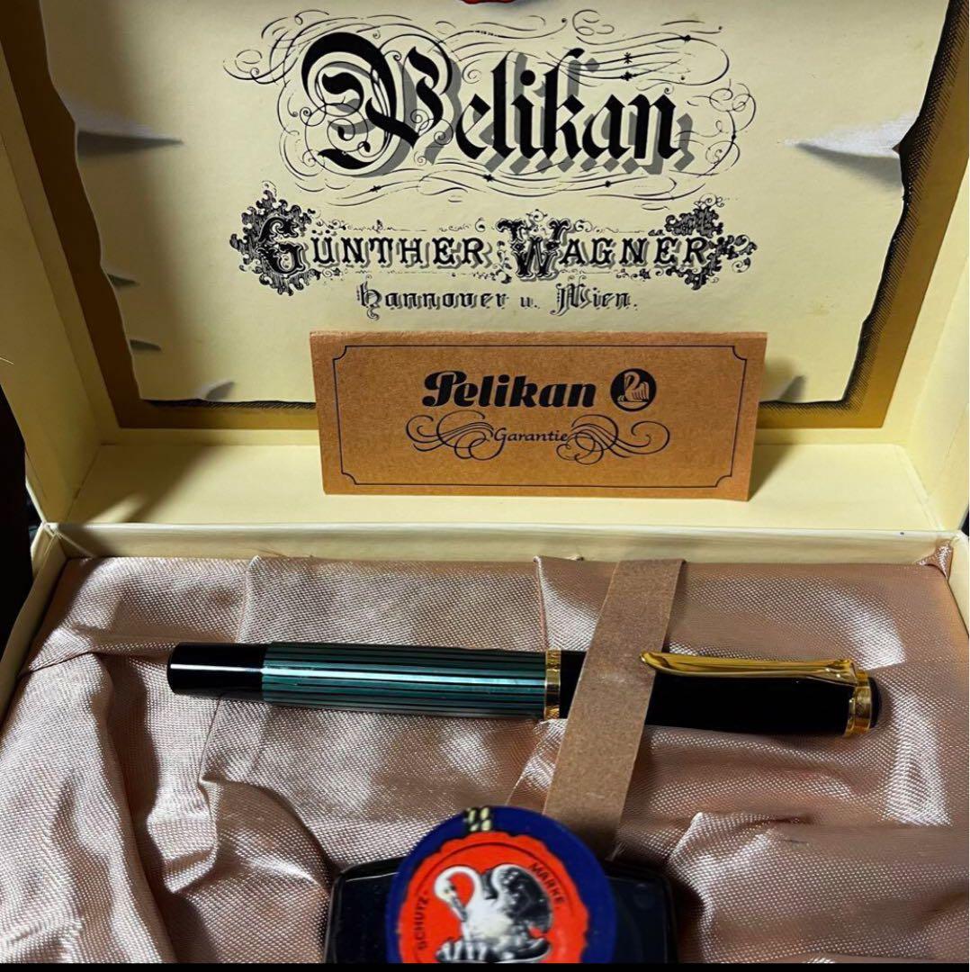 ペリカン/pelikan 万年筆 スーベレーン M400 #500 緑縞 M