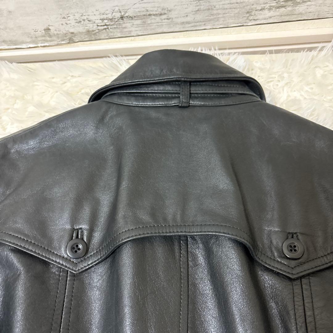 TORNADO MART 本革 レザーロングコート ベルト付き　希少モデル M