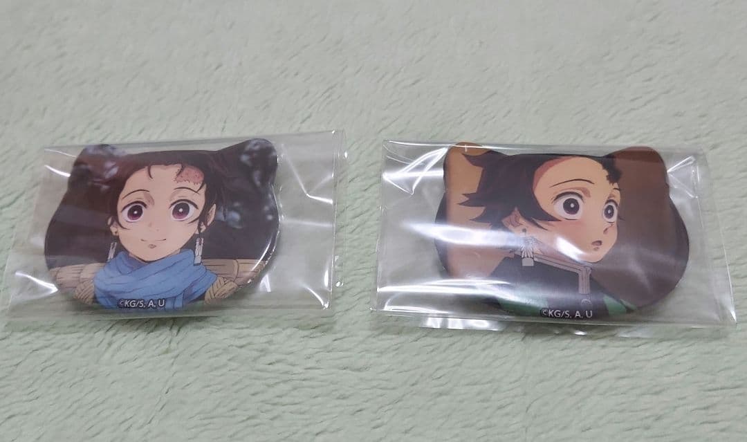 鬼滅の刃 ケモミミ 缶バッジ 2019 炭治郎　ナンジャタウン　ねこ型