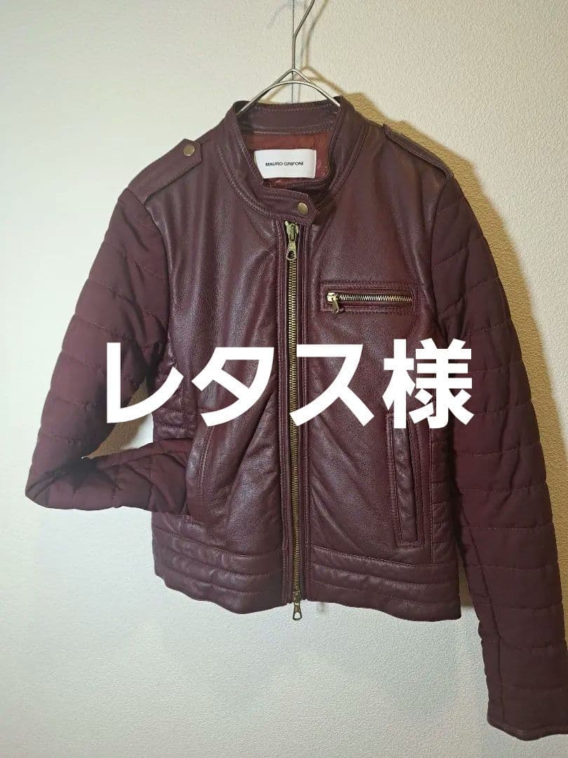 MAURO GRIFONI イタリア製　ヤギ革　中綿入り　レザージャケット　40