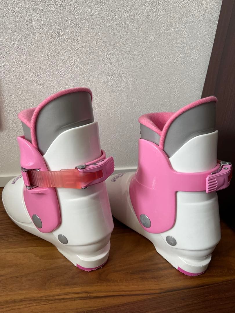 KAZAMA スキー板130㎝ ストック ブーツ セット ピンク ジュニア