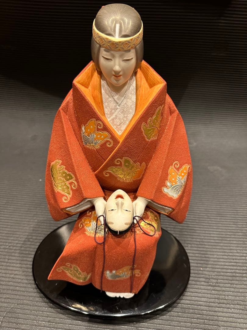 博多人形 国指定卓越技能者 無形文化財保持者 宗田源造 作 寂想 日本人形 能