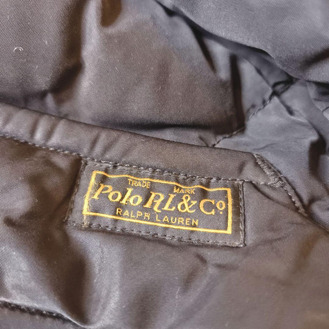 ポロラルフローレン ダウンジャケット 黒 M 刺繍ロゴ 肉厚