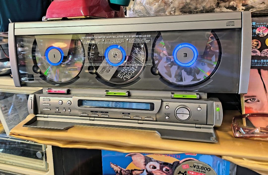 90年 激レア！ネオクラ！お洒落！希少！3連CDチェンジャーミニコンポ ラジカセ