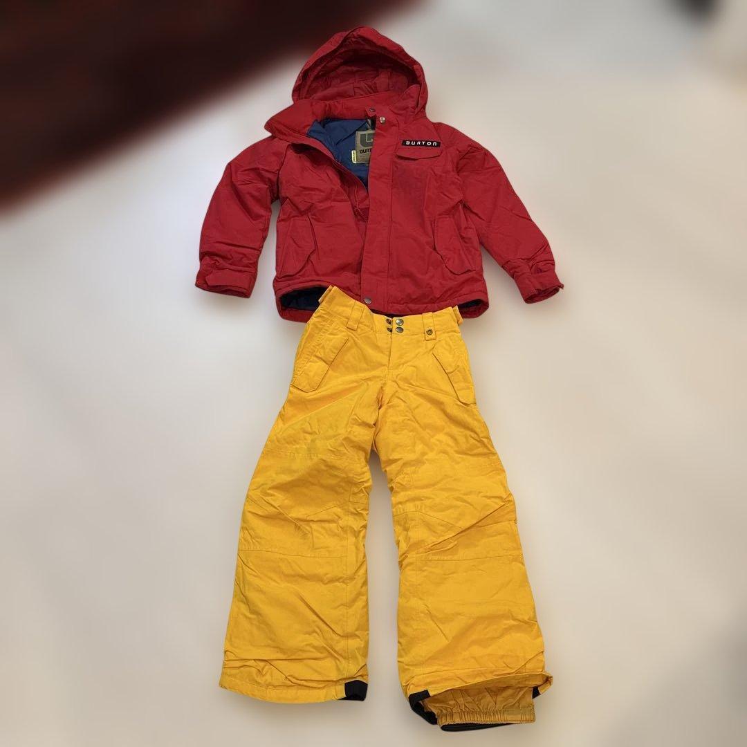 BURTON スノーボードウェアセット S 赤/黄