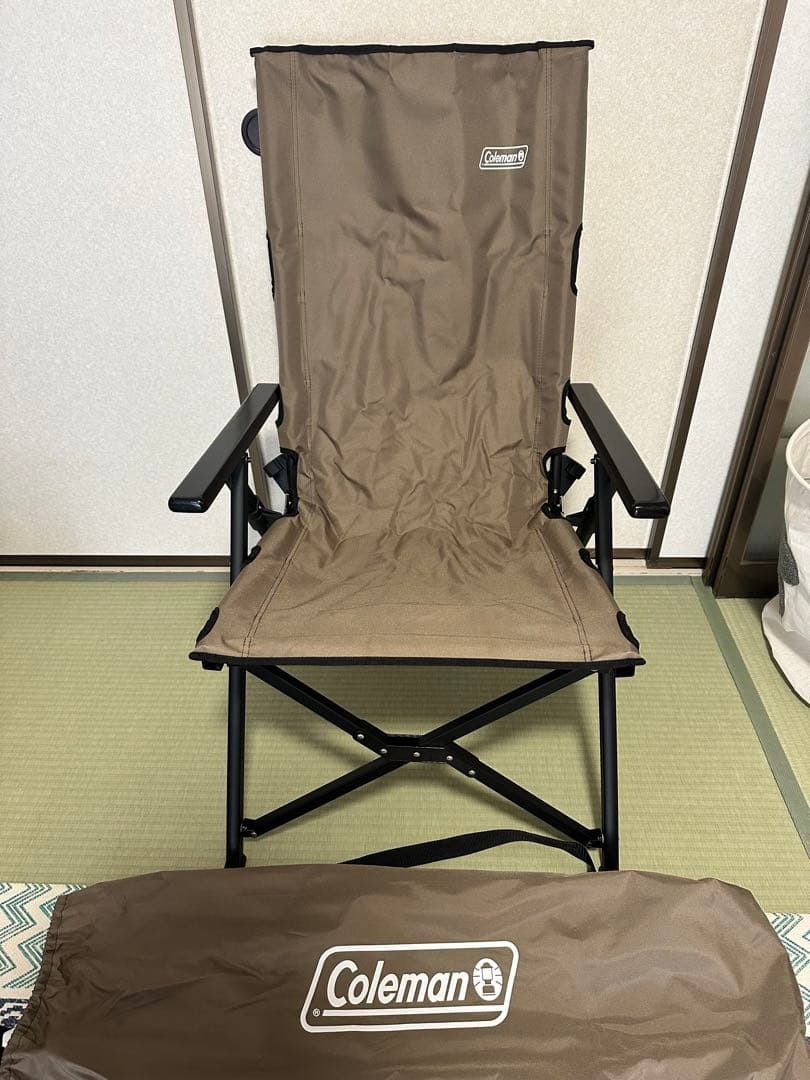 Coleman アウトドアチェア ブラウン　リクライニング3段階