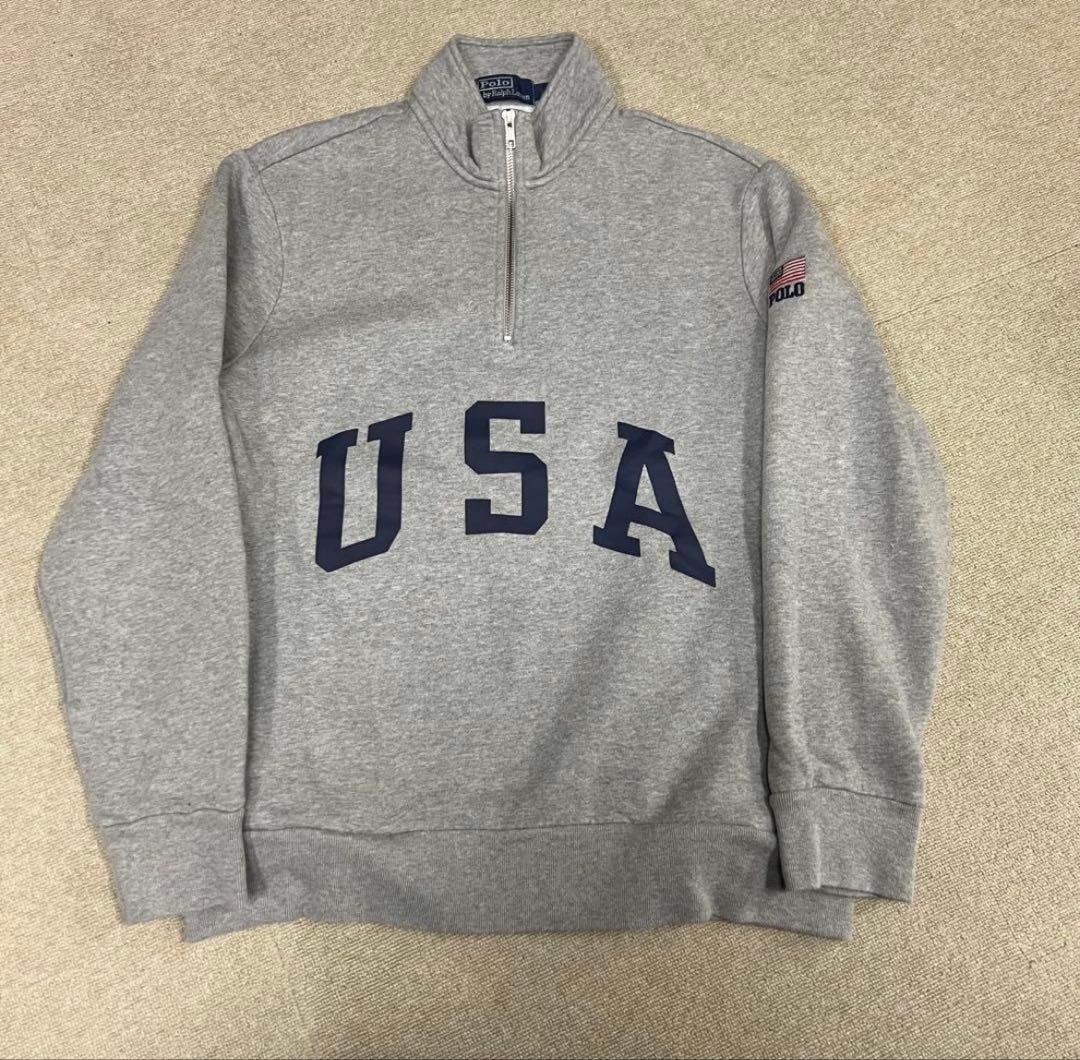 90s風　ロンハーマン × ラルフローレン　ジップスウェット