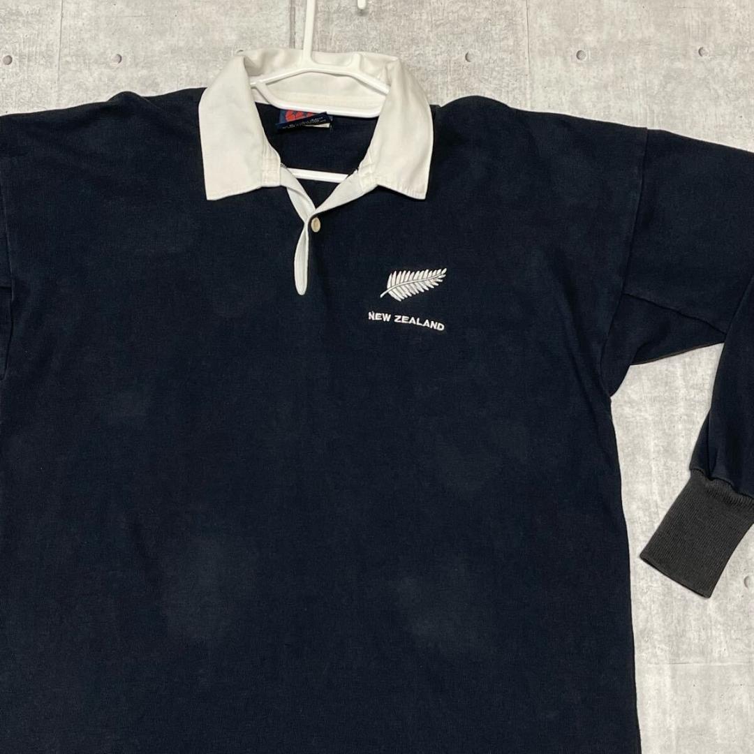 90s CANTERBURY OF NEWZEALAND ラガーシャツ ブラック