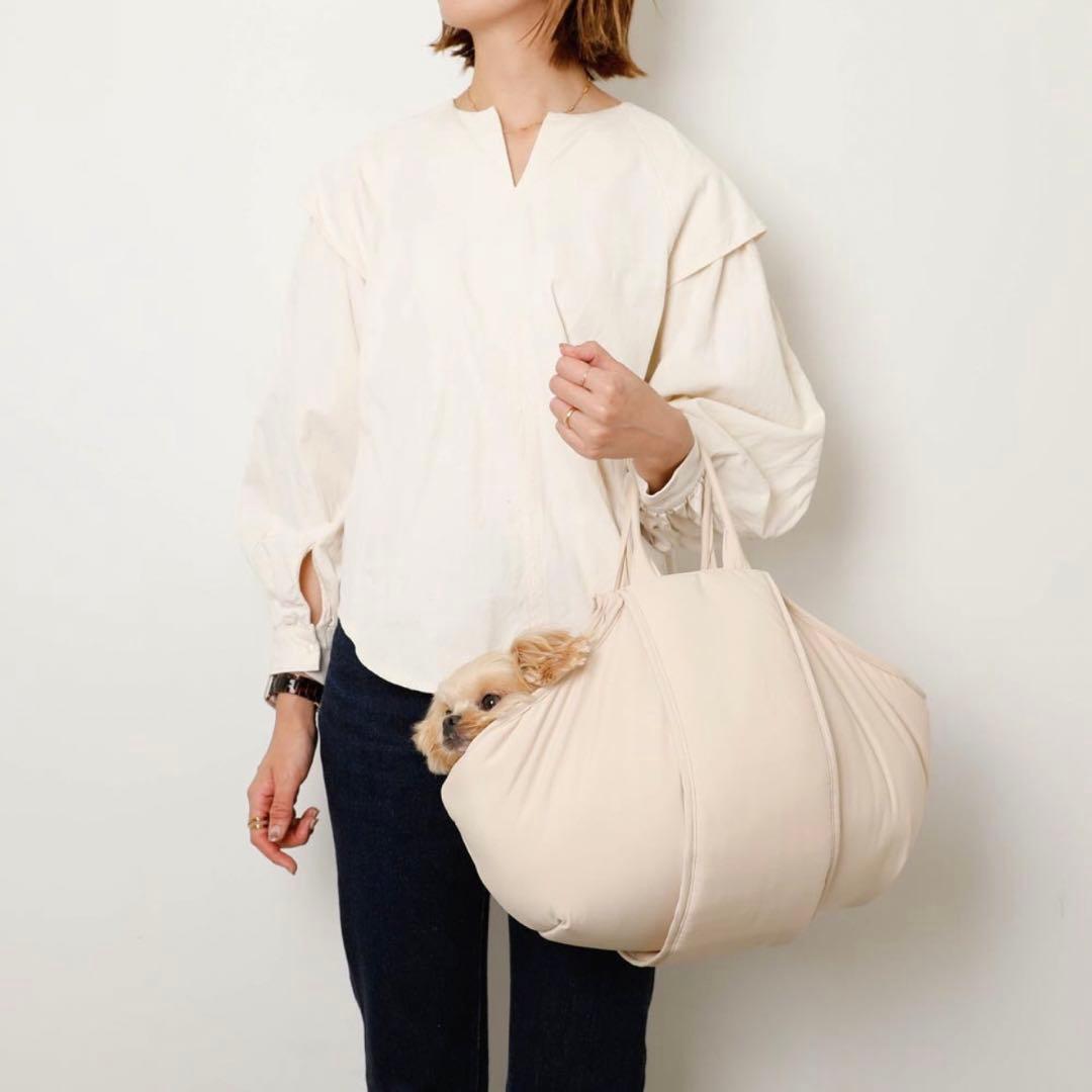 moncheri モンシェリ 2wayメッシュ付きスリングバッグ ベージュ