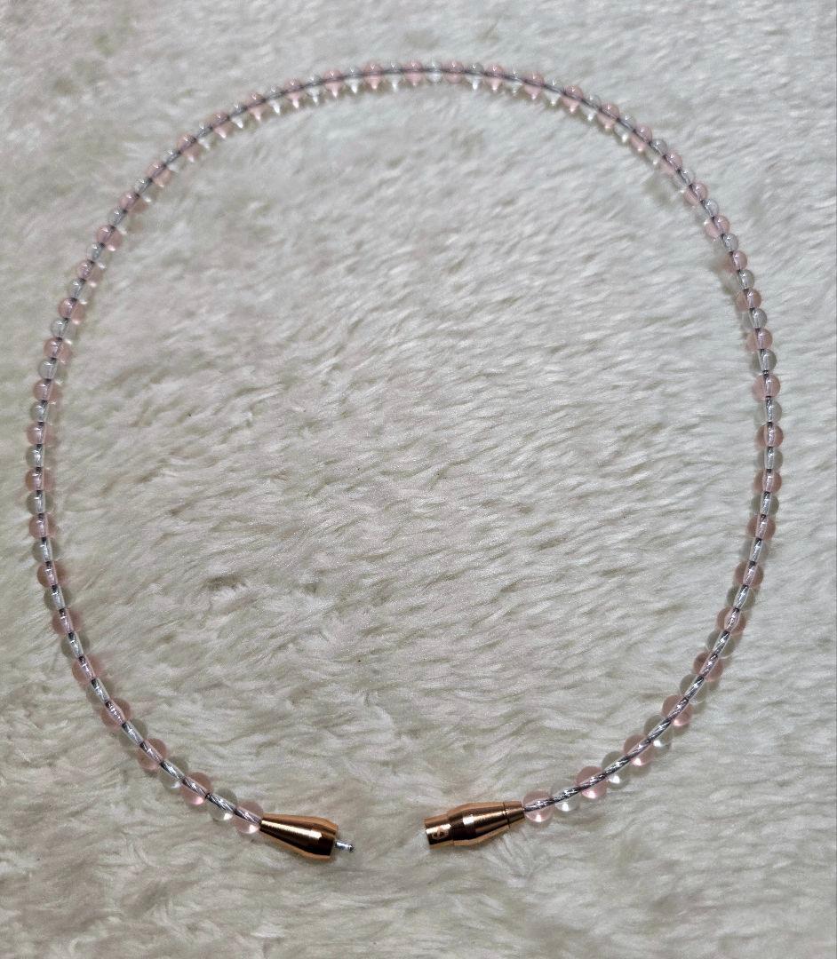 ファイテン クリスタルタッチ ピンク／ホワイト 50cm 【新品未使用】