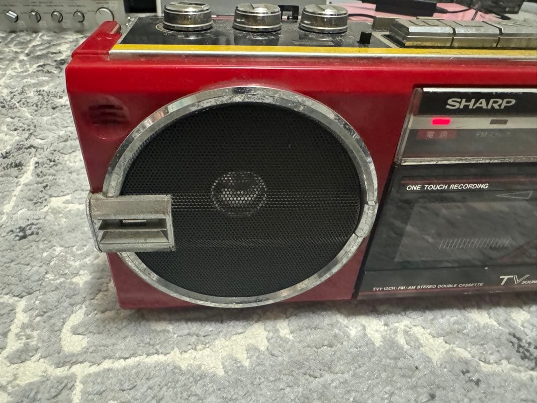 SHARP ステレオダブルカセットQT-77MK II (R)現状品