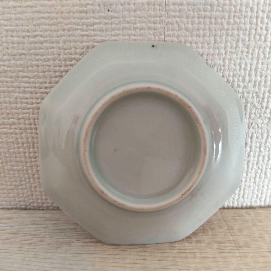 お値下げしました、三枚組　古伊万里　色絵　紅毛人　南蛮人　八角豆皿　②