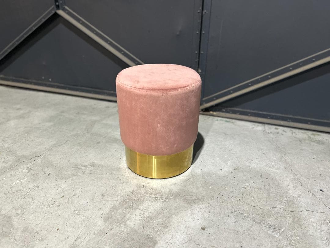 【廃番レア】KARE / カレ｜チェリー モーブ ブラス｜オットマン・スツール