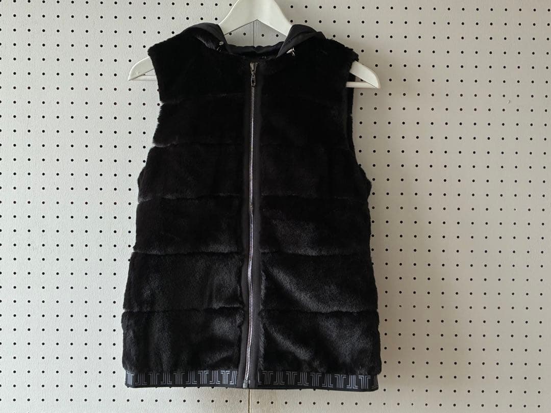 ランバンスポール　ゴルフ用フェイクファーベスト サイズ38 ブラック