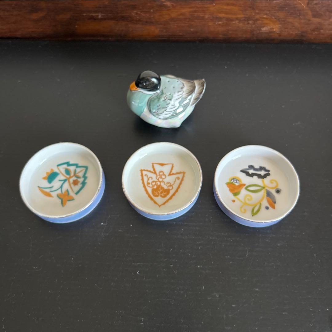 オールドノリタケ　Mマーク・ヤジロベエ　クリーマー・ポット・白鳥・灰皿　不揃い