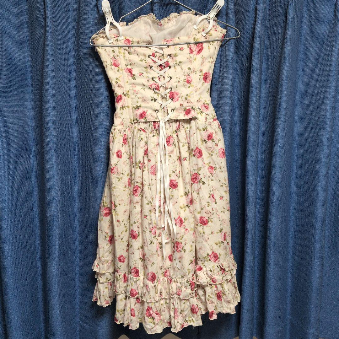 ATELIER-PIERROT フラワープリント ノースリーブワンピース