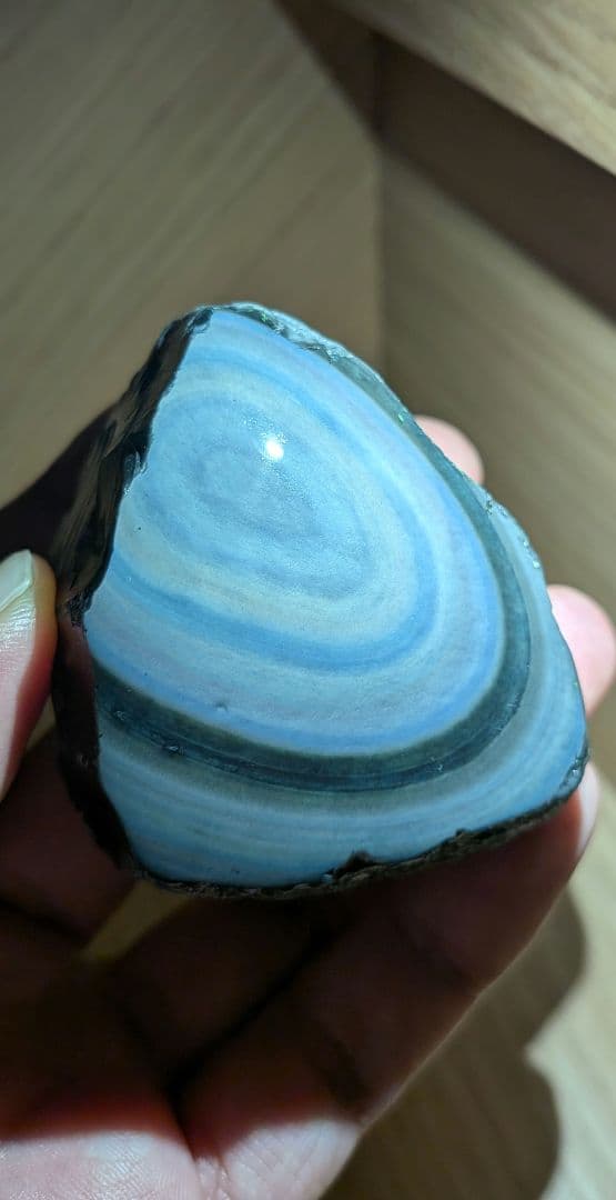 研磨品　十勝石玲瓏　パステルカラーレインボーオブシディアン　特級品
