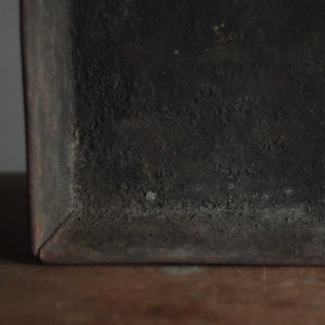 大きな 鉄の トレイ 古道具 アンティーク オブジェ 鉄製トレー