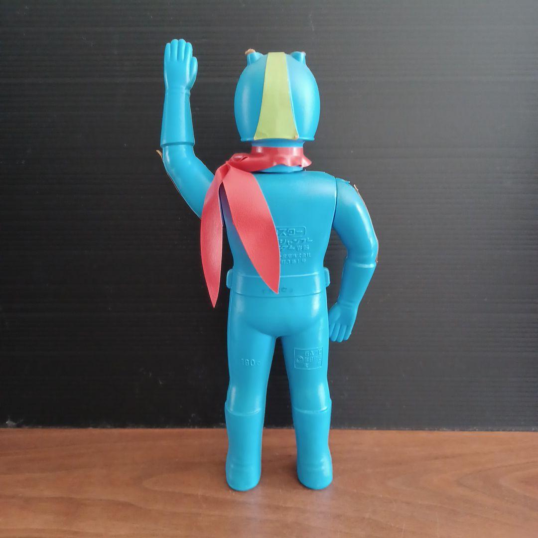 当時物サンスター製「おもちゃシャンプー仮面ライダー」希少ソフビ容器フィギア