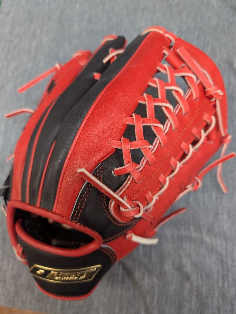 軟式グローブ 赤/黒 右投げ用 SGSC171523外野用