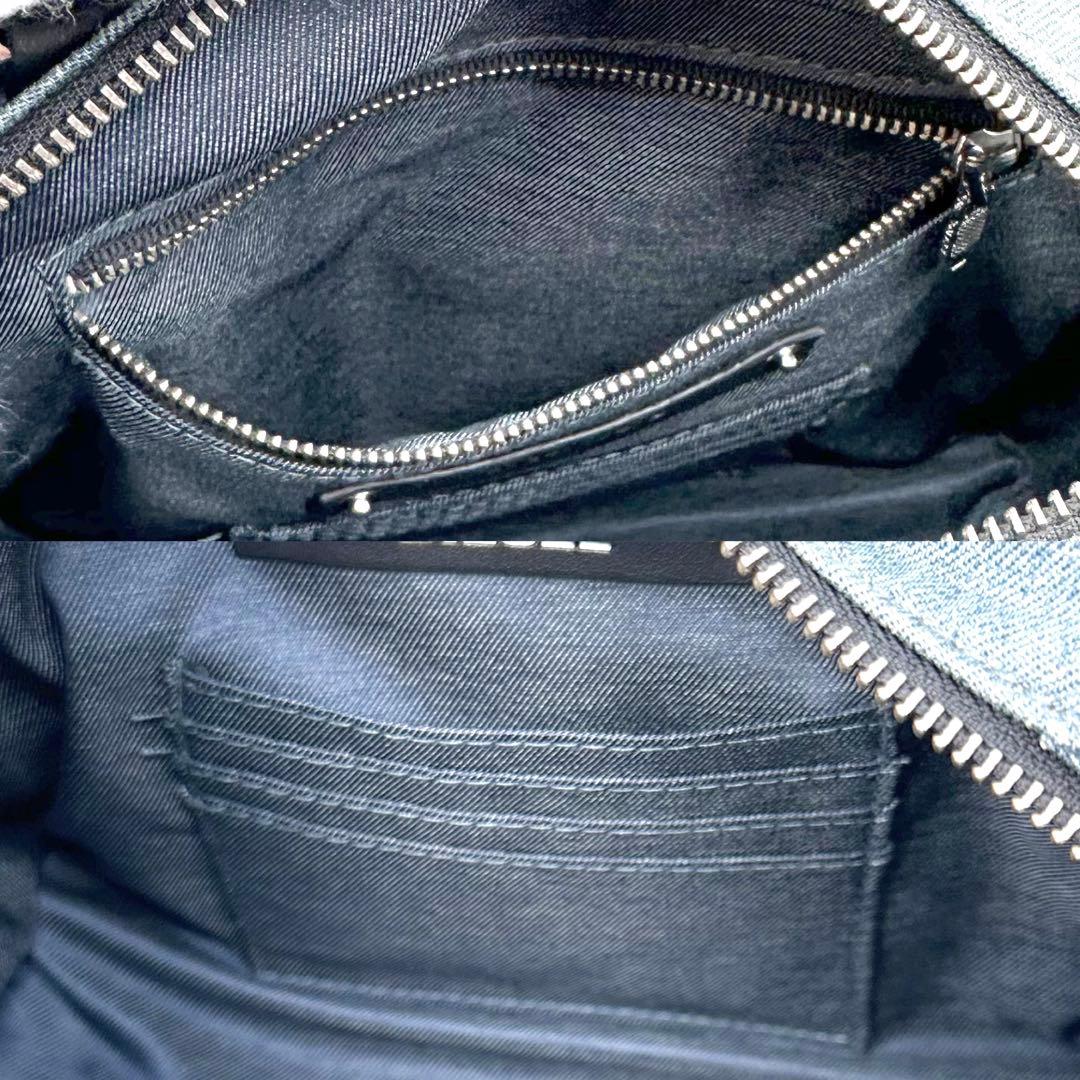 使用少✨DIESEL ディーゼル 2way デニムバッグ キルティング ブルー系