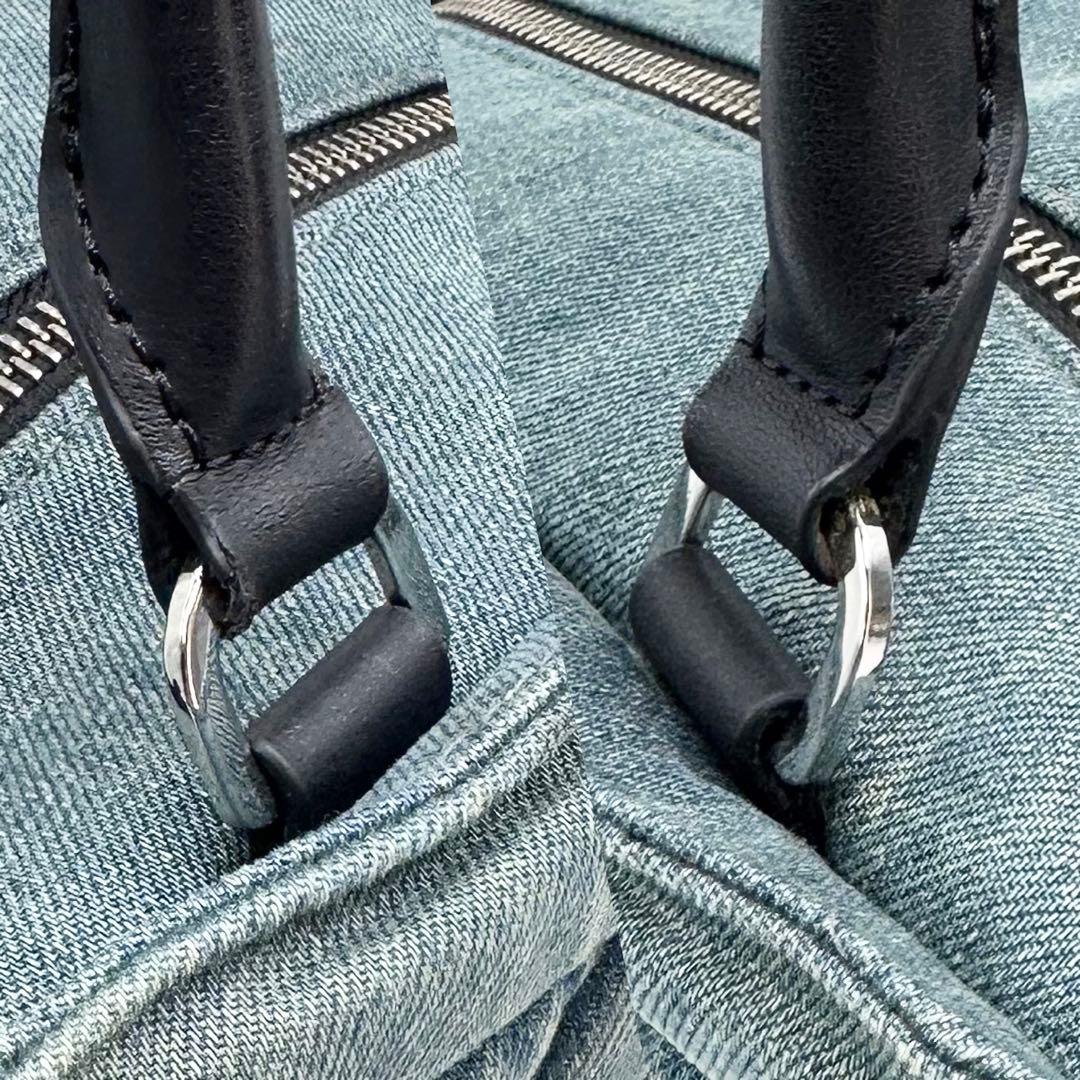 使用少✨DIESEL ディーゼル 2way デニムバッグ キルティング ブルー系