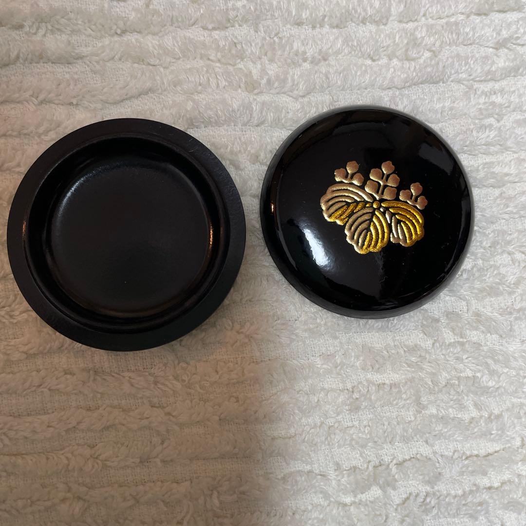 黒色木製茶箱セット