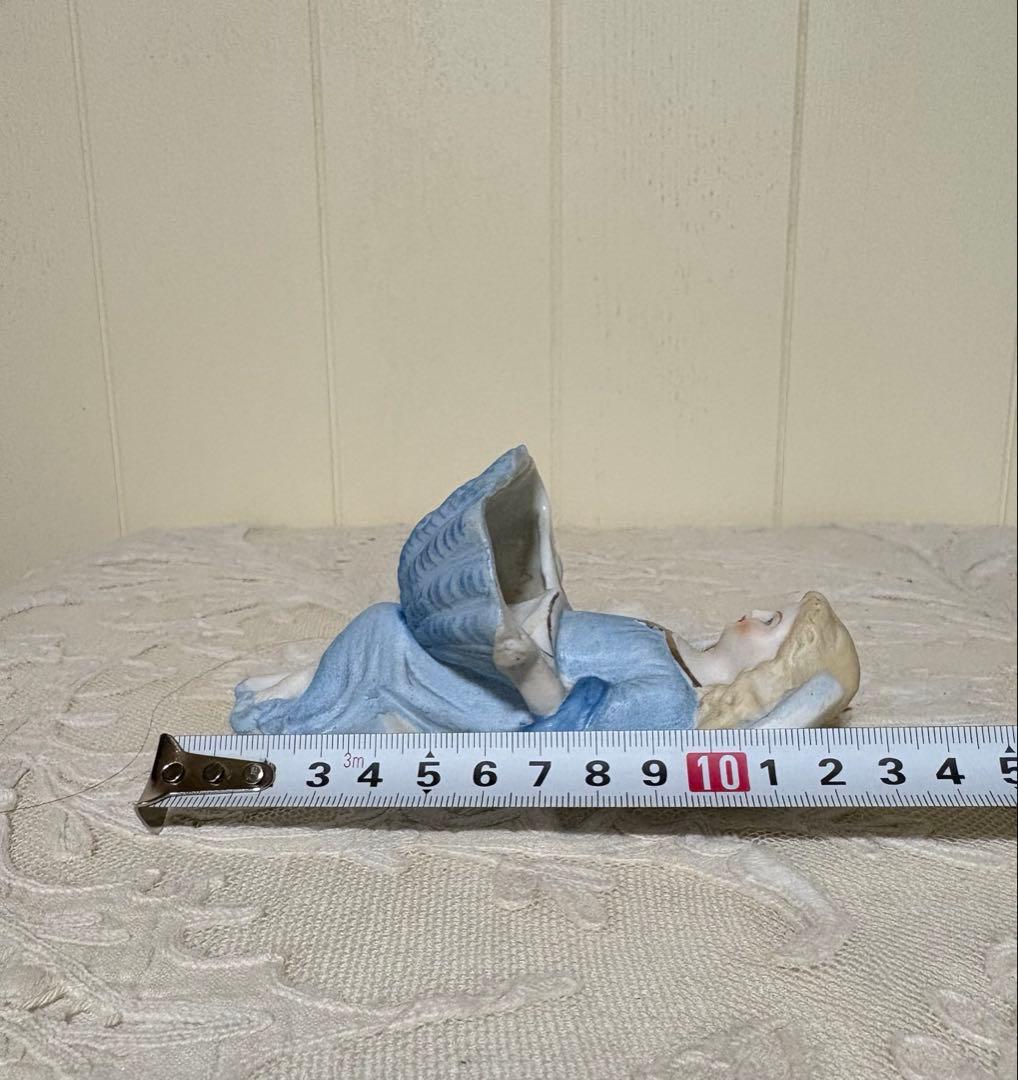 フランスアンティーク　ビスク　天使の聖水盤　壁掛け