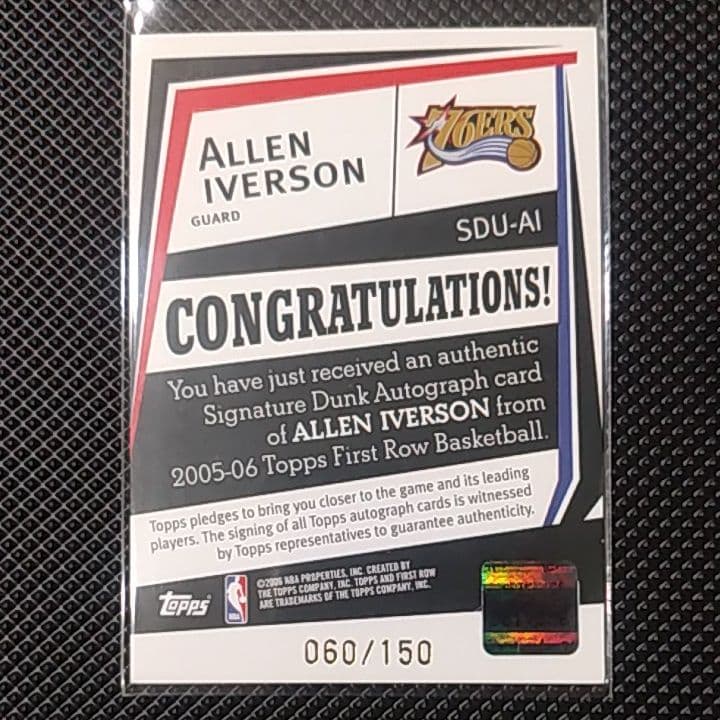 NBAカード アイバーソン　サインカード　60/150