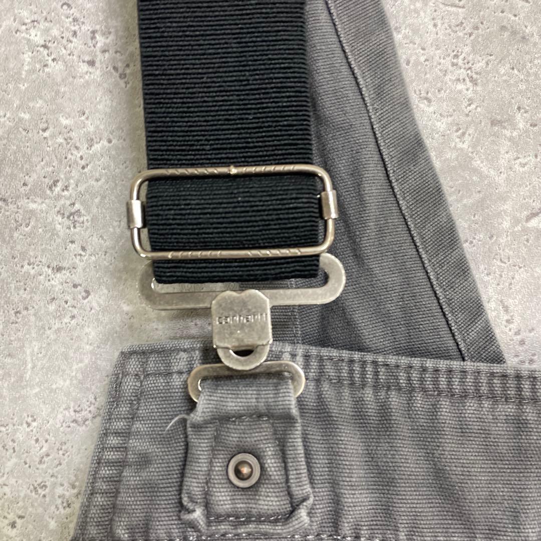 カーハート　オーバーオール　ダブルニー　ビックサイズ　グレー　W46 L34